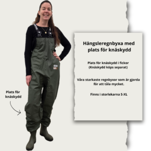 Hängselbyxa med plats för knäskydd